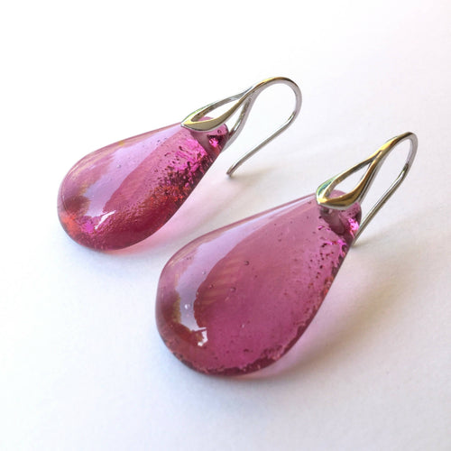 Boucles d'oreilles Gouttes Rose Empire | EMPREINTES Paris - EMPREINTES Paris