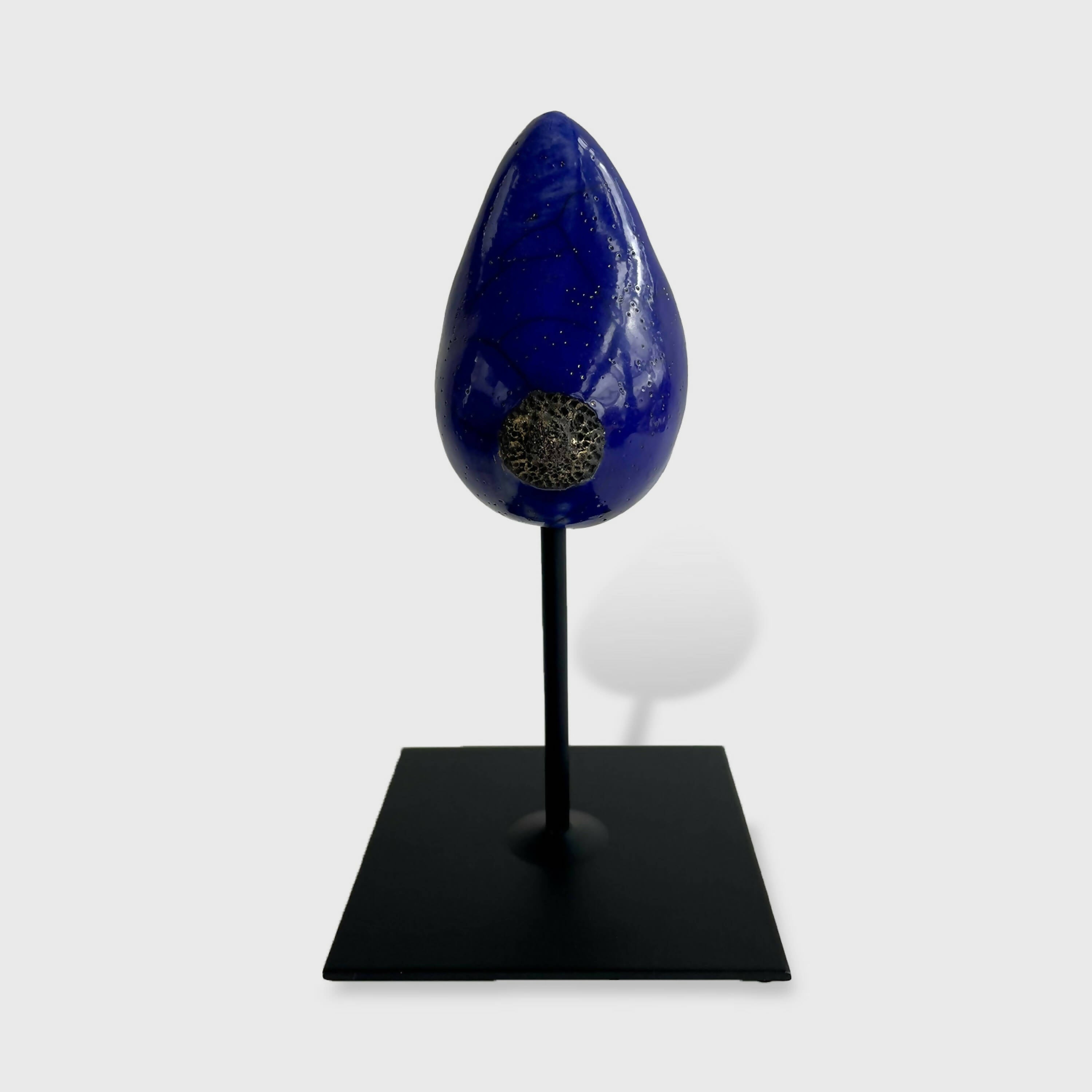 Sculpture sein Raku émail bleu | EMPREINTES Paris | EMPREINTES Paris