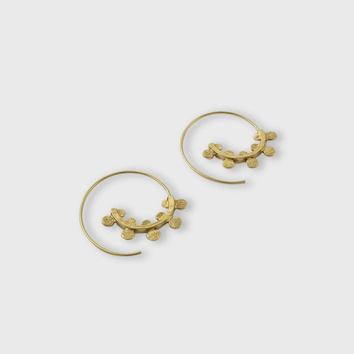 Boucles d’oreilles en étain doré 7 | EMPREINTES Paris - EMPREINTES Paris