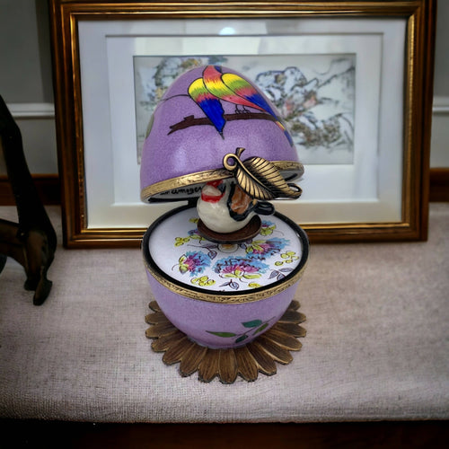 boite_a_musique_violette_decor_oiseau_chardonneret_bleu_et_orange_cadeau_dun_souvenir_precieux | EMPREINTES Paris - EMPREINTES Paris
