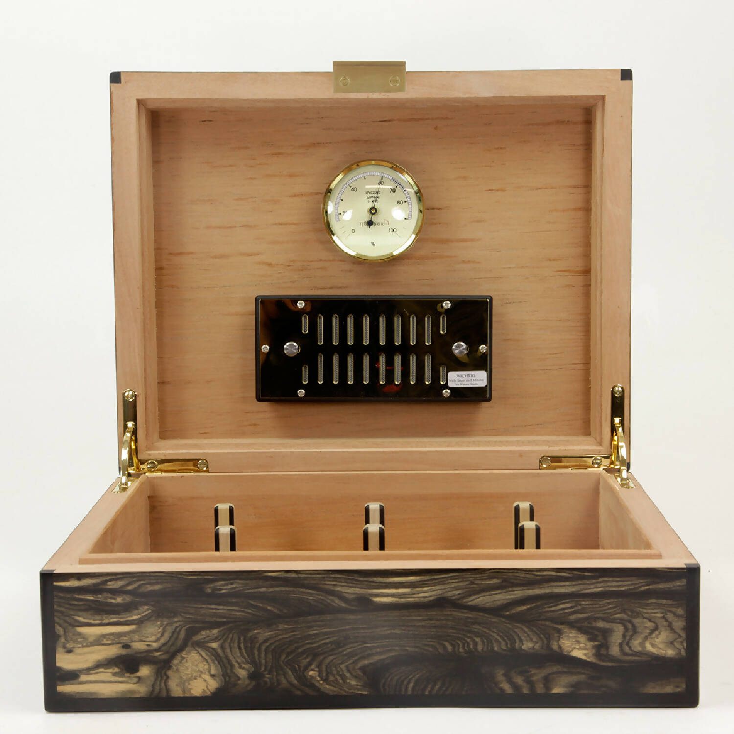 Cave à cigares - 75 cigares - Ebène blanc | EMPREINTES Paris