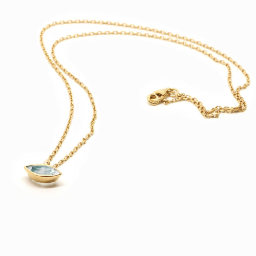 Collier navette aigue marine | EMPREINTES Paris - EMPREINTES Paris