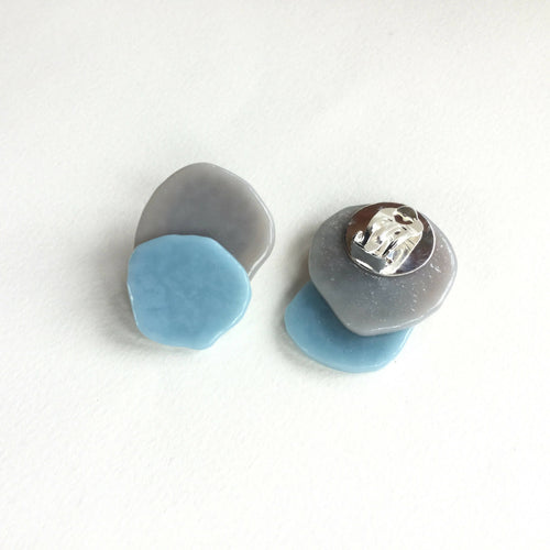 Boucles RICOCHET bleu-gris | EMPREINTES Paris - EMPREINTES Paris