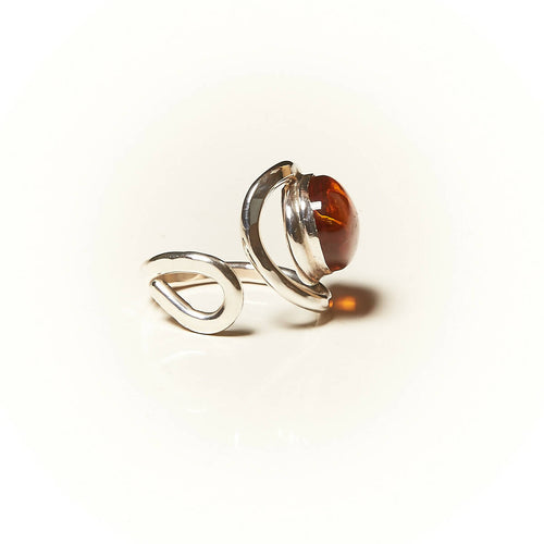 Bague VOLUPTIA en argent avec une ambre. | EMPREINTES Paris - EMPREINTES Paris