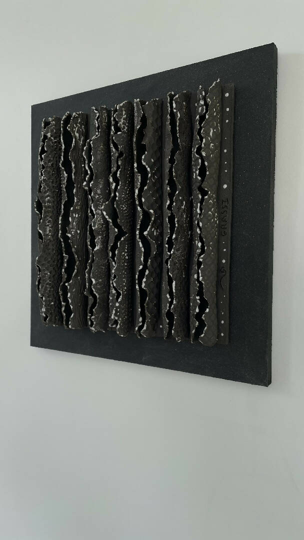 Bas relief tableau grès collection écorce | EMPREINTES Paris