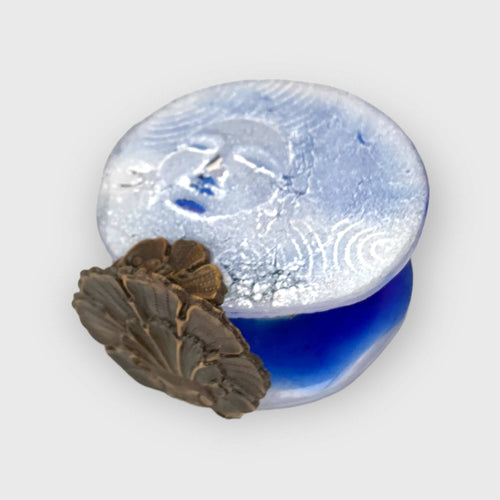 Porte-cartes visage bleu | EMPREINTES Paris - EMPREINTES Paris