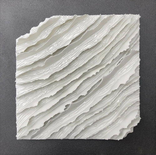 Bas relief tableaux papier porcelaine collection écorce sur fond blanc | EMPREINTES Paris - EMPREINTES Paris