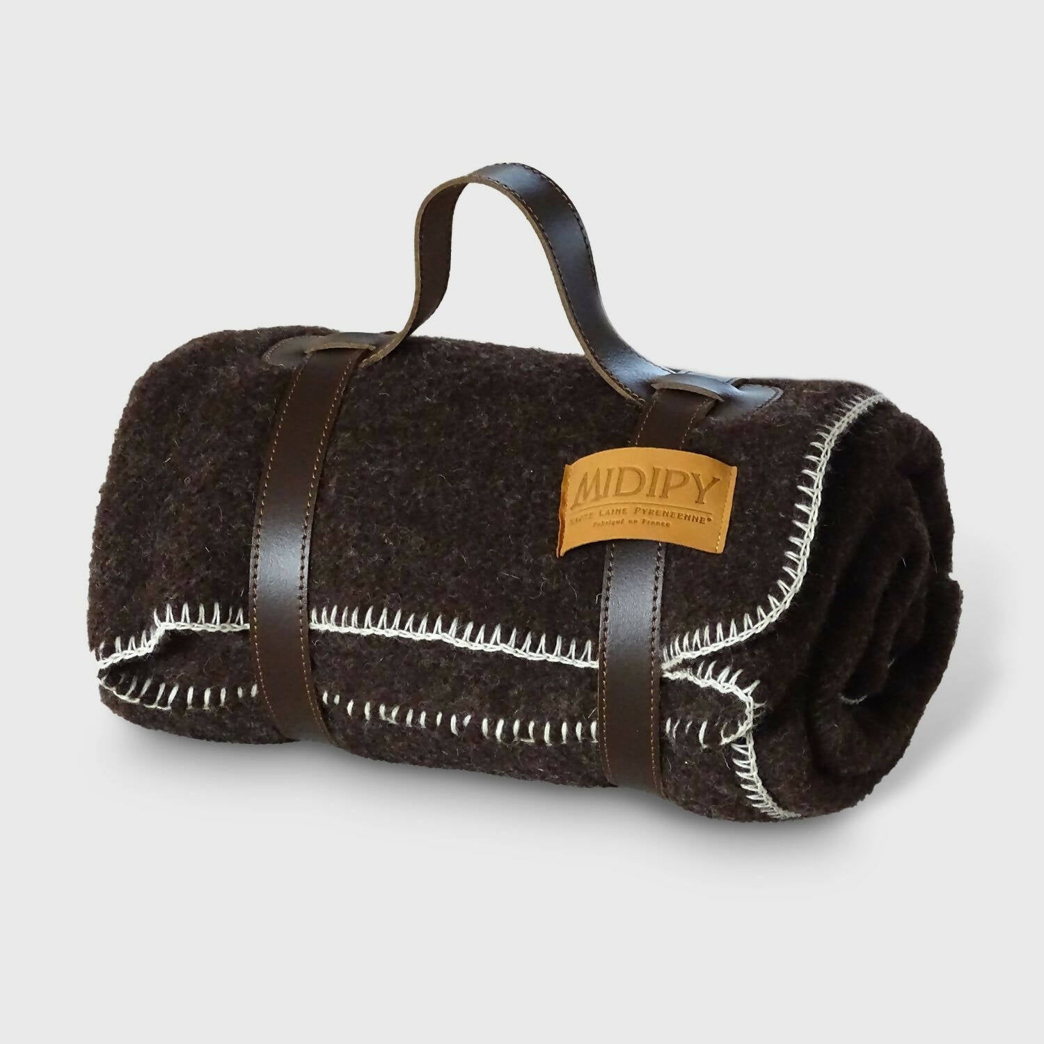 Plaid Terrasse chocolat Haute Laine Naturelle | EMPREINTES Paris