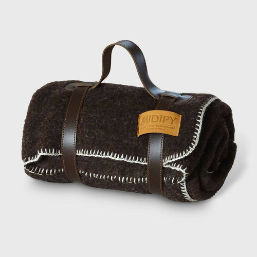 Plaid Terrasse chocolat Haute Laine Naturelle | EMPREINTES Paris - EMPREINTES Paris