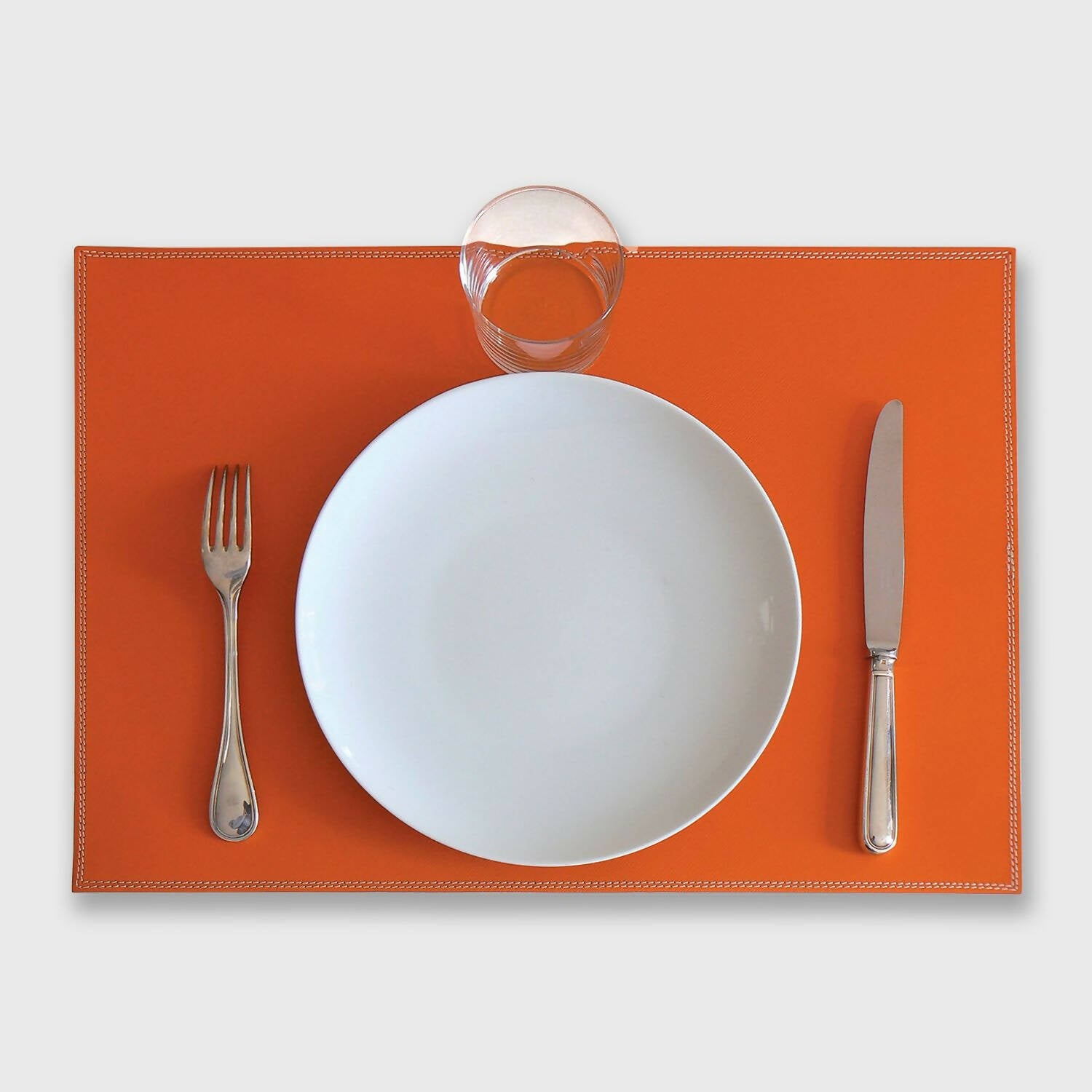 Set de table UNO en cuir orange | EMPREINTES Paris | EMPREINTES Paris