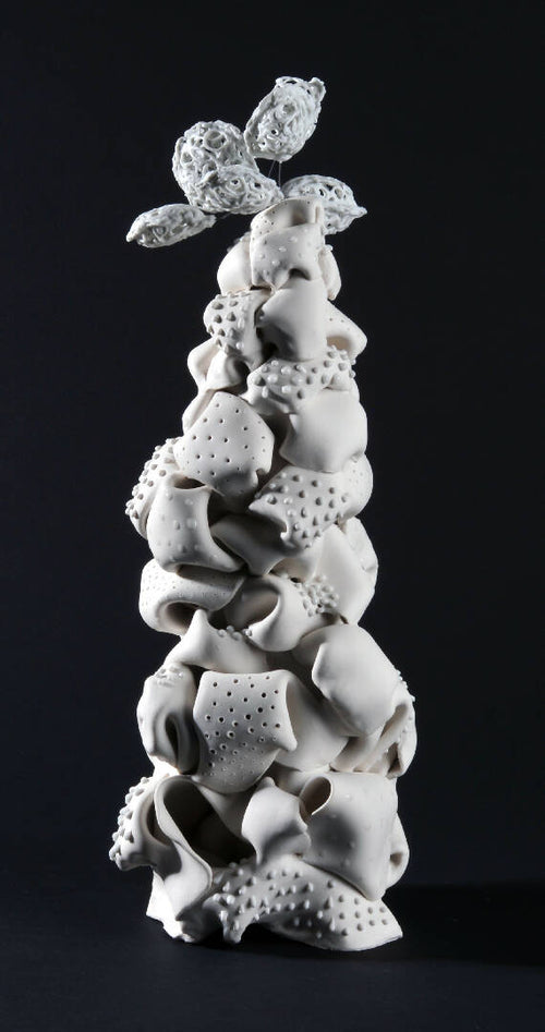 Sculpture Colonne porcelaine collection bulles Pompons | EMPREINTES Paris - EMPREINTES Paris