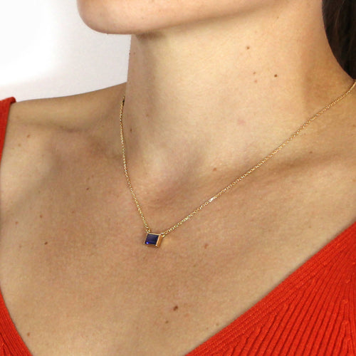 Collier rectangle Iolite | EMPREINTES Paris - EMPREINTES Paris