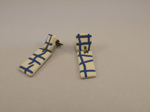 Boucles d'oreilles pendantes Collection Quadrille II | EMPREINTES Paris - EMPREINTES Paris