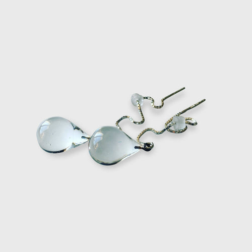 Boucles d'oreilles perles de pluie transparentes | EMPREINTES Paris - EMPREINTES Paris