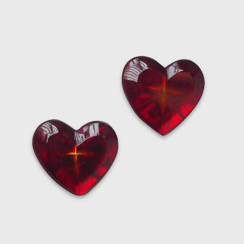 Boucles d'oreilles Casanova Cœur Rouge | EMPREINTES Paris - EMPREINTES Paris