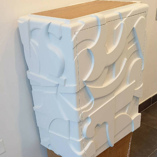Meuble sculpture sur bois CUBISTE | EMPREINTES Paris - EMPREINTES Paris