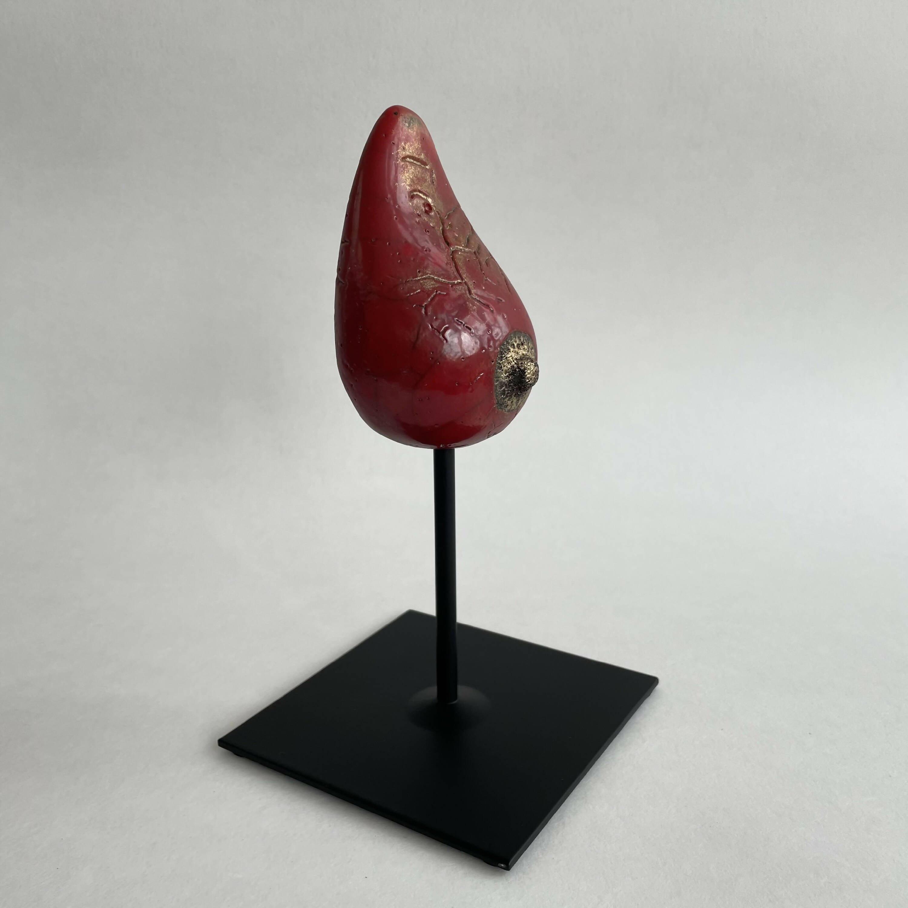 Sculpture sein Raku émail rouge | EMPREINTES Paris | EMPREINTES Paris