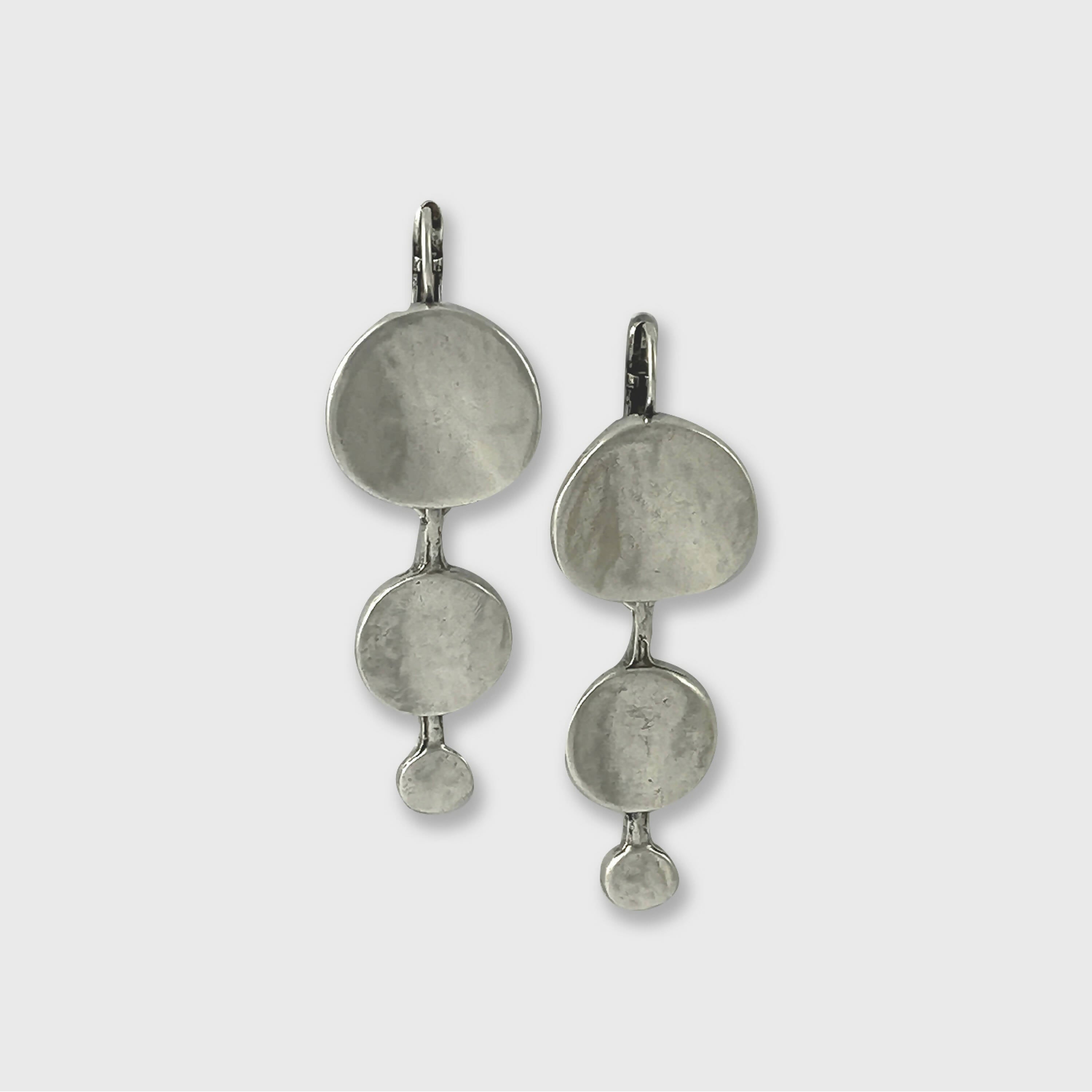 Boucles d’oreilles en étain Argenté 2 | EMPREINTES Paris