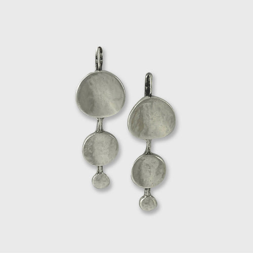 Boucles d’oreilles en étain Argenté 2 | EMPREINTES Paris - EMPREINTES Paris