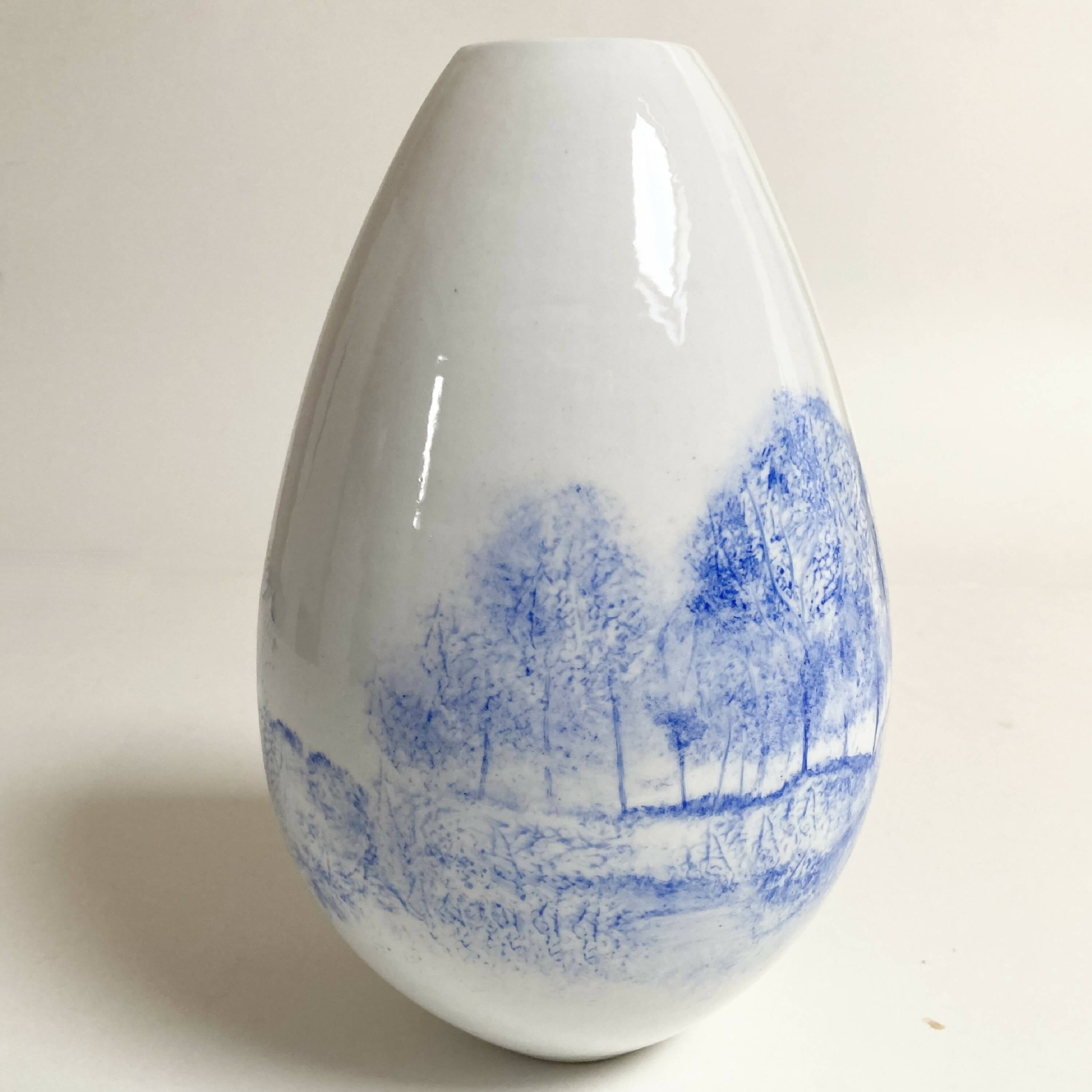 Vase Paysage arboré bleu 2 | EMPREINTES Paris