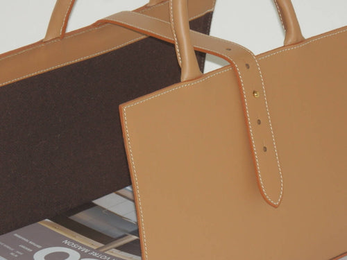 Porte revues en cuir camel | EMPREINTES Paris - EMPREINTES Paris