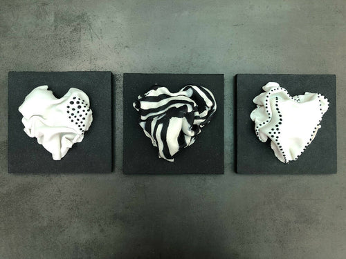 Bas relief tableau collection coeur porcelaine graphique 1 | EMPREINTES Paris - EMPREINTES Paris