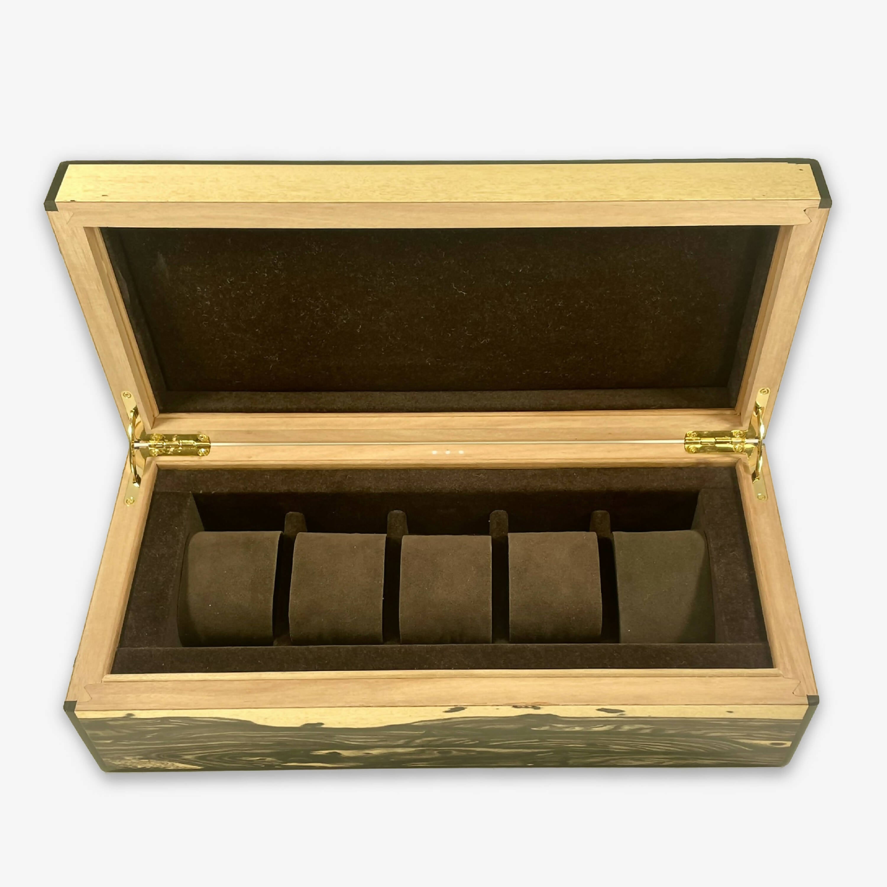 Coffret 5 montres en Ebène blanc du Laos | EMPREINTES Paris