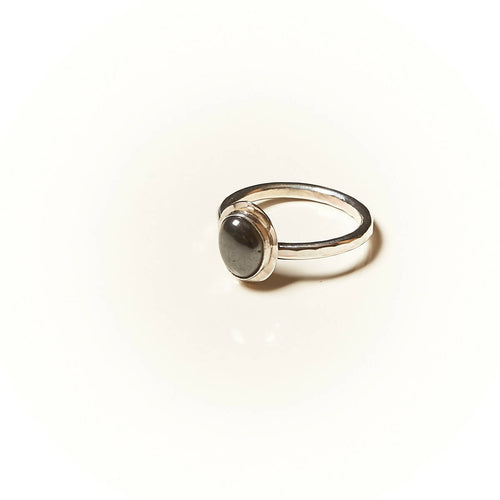 Bague CLASSICA en argent avec une hématite. | EMPREINTES Paris - EMPREINTES Paris
