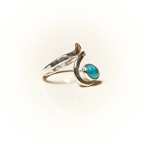 Bague PERCE NEIGE en argent avec une turquoise. | EMPREINTES Paris - EMPREINTES Paris