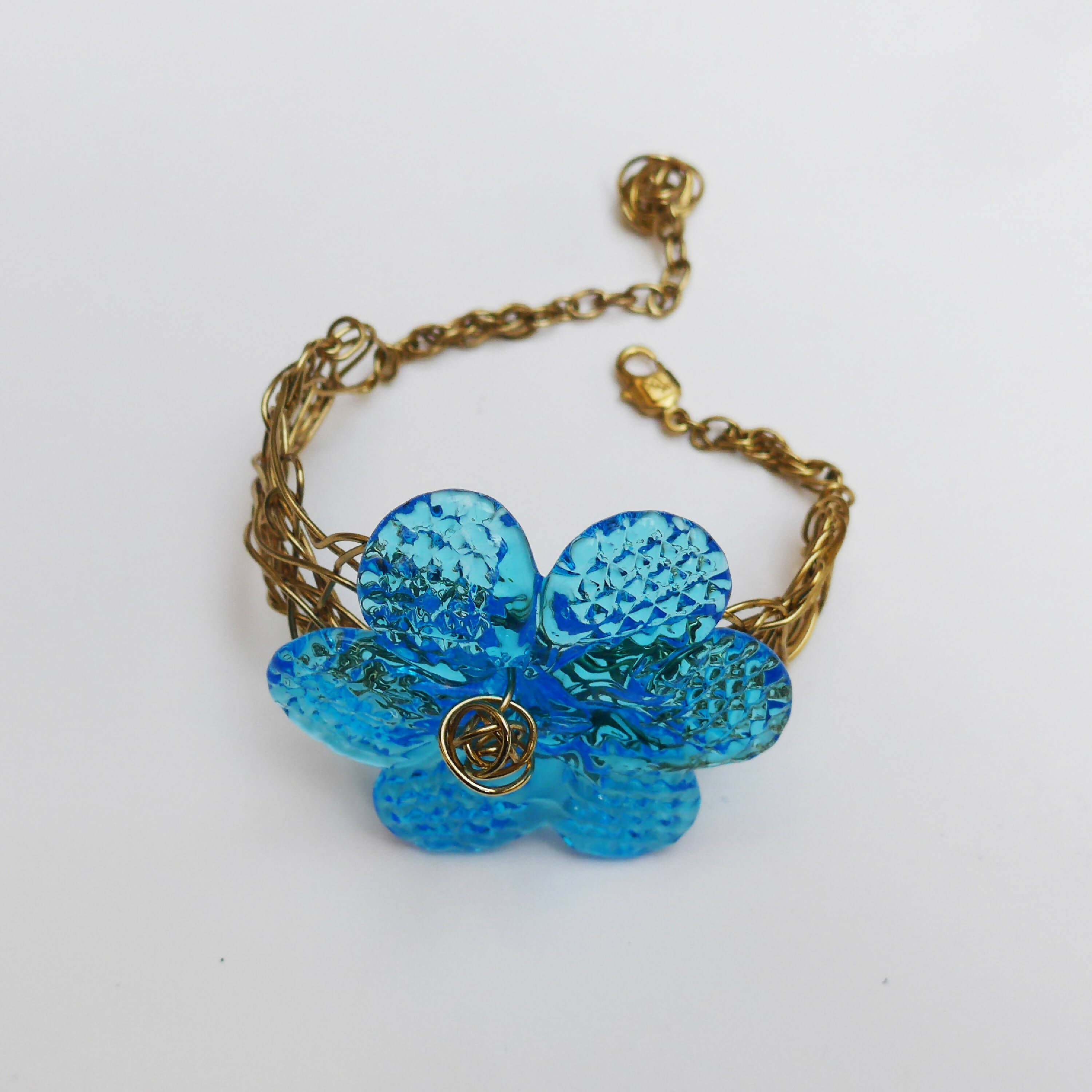 Bracelet fleur Bleu TREILLE | EMPREINTES Paris | EMPREINTES Paris