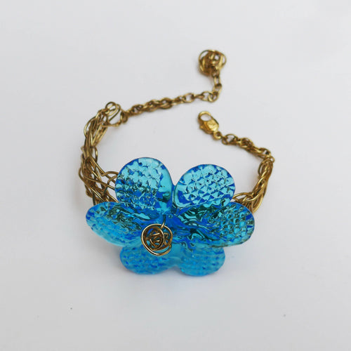 Bracelet fleur Bleu TREILLE | EMPREINTES Paris - EMPREINTES Paris