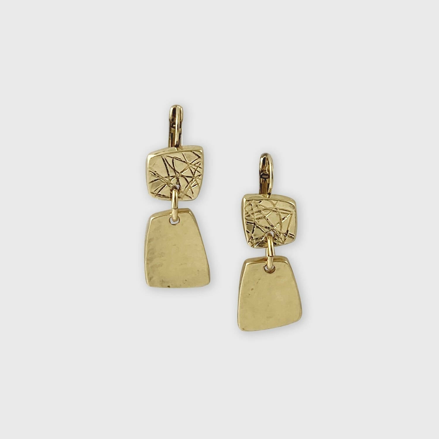 Boucles d’oreilles en étain Doré 15 | EMPREINTES Paris