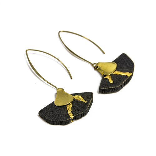 Boucles d’oreilles HIME-SASHI-DAI-KINTSUGI-GINKO 3 | EMPREINTES Paris - EMPREINTES Paris