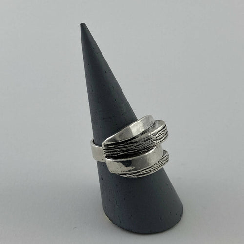 Bague réglable en étain argentée 15 | EMPREINTES Paris - EMPREINTES Paris