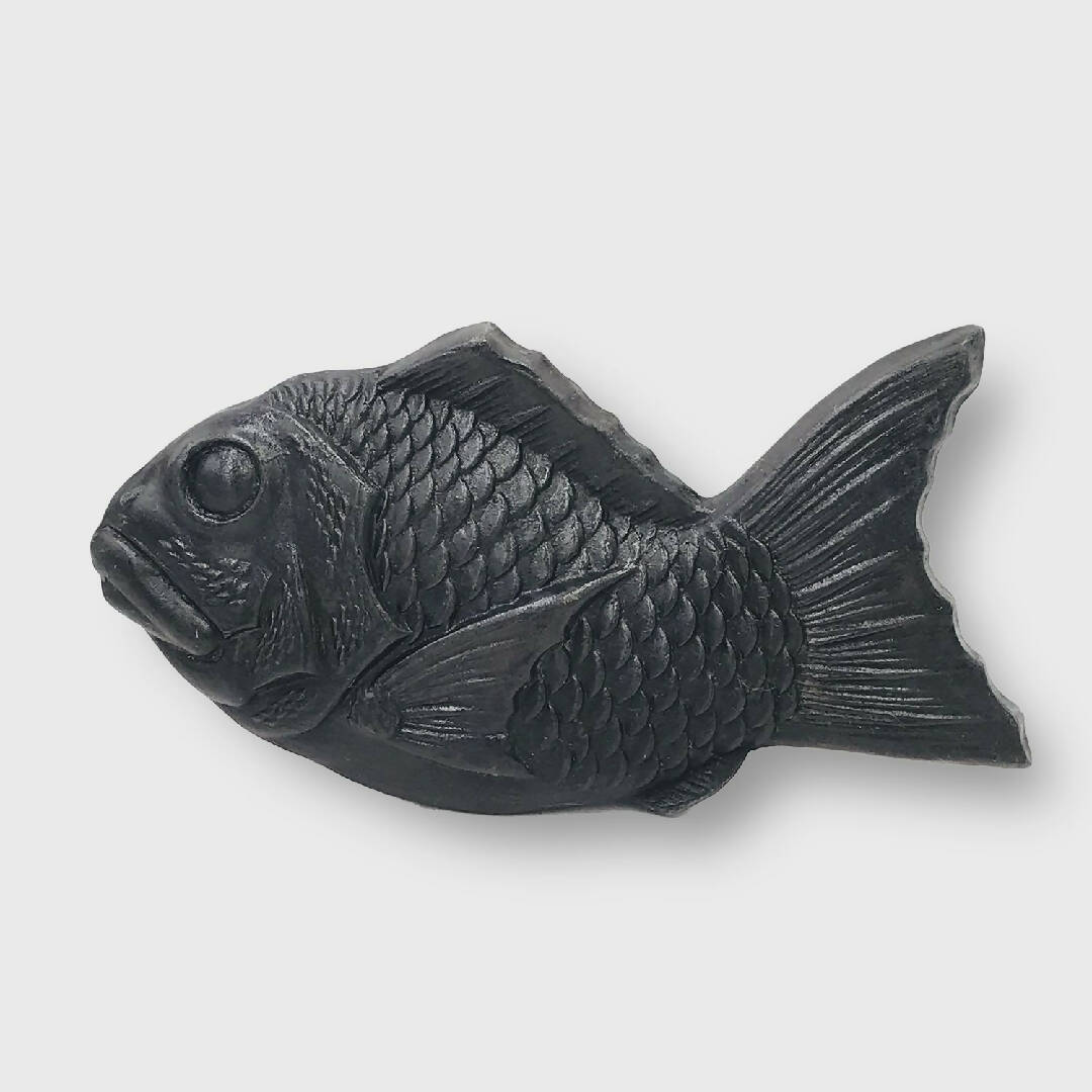 Grand Poisson Noir mural Japonais | EMPREINTES Paris