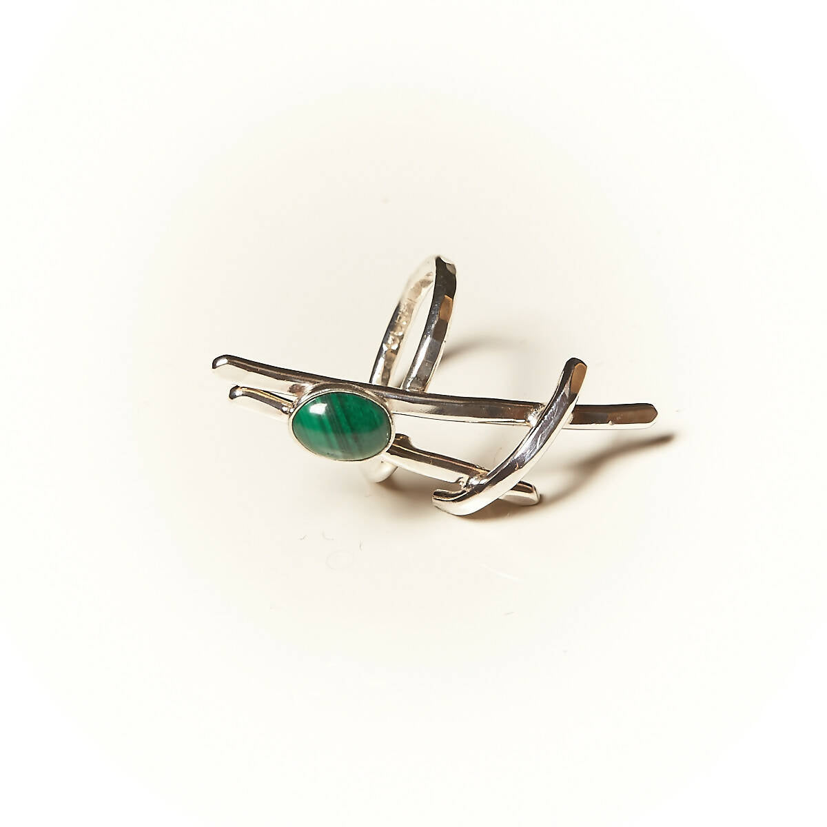 Bague LA BELLE PARISIENNE en argent avec une malachite. | EMPREINTES Paris