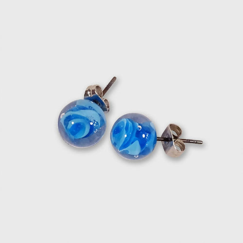 Boucles d'oreilles clous bleu | EMPREINTES Paris - EMPREINTES Paris