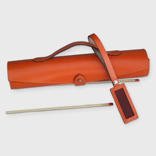 Trousse à feu en cuir orange | EMPREINTES Paris - EMPREINTES Paris