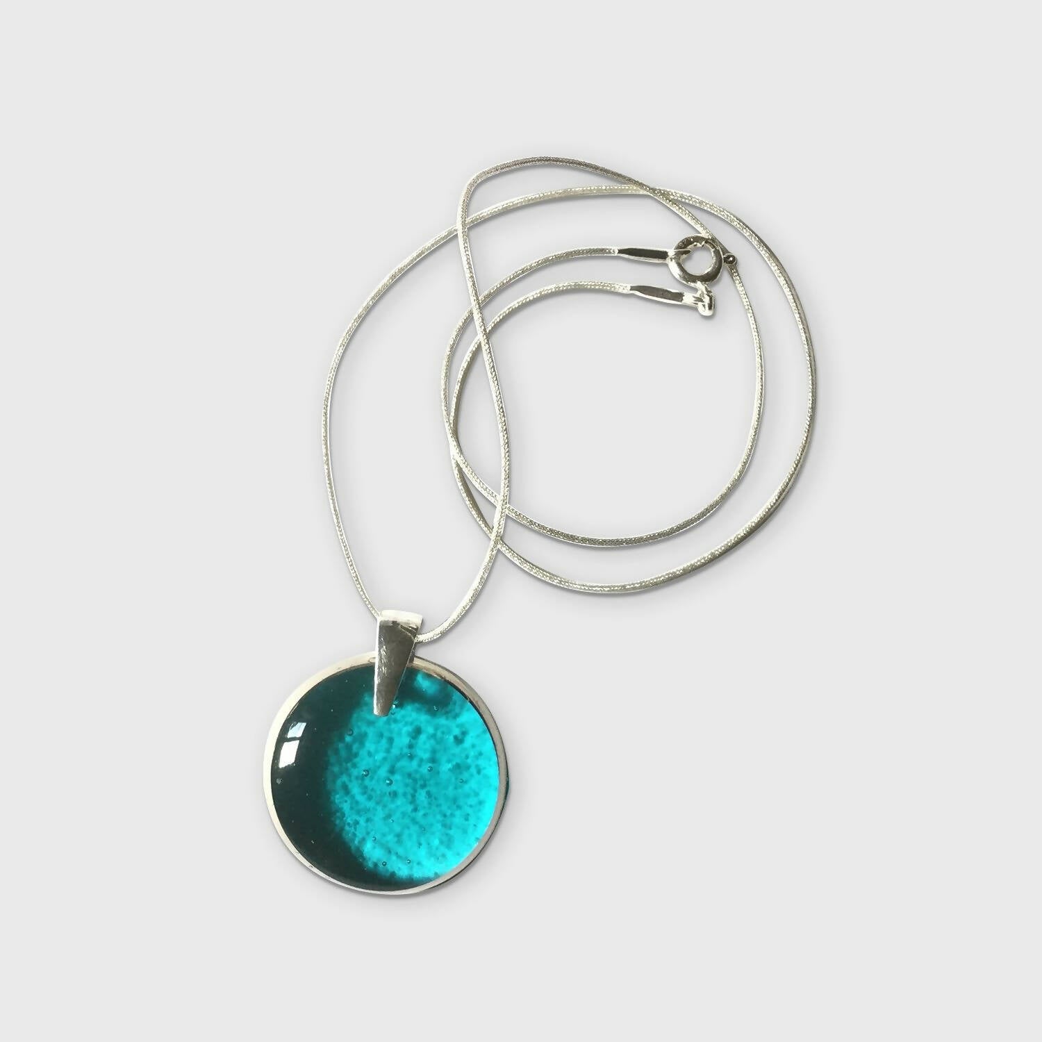 Pendentif PLEINE LUNE vert d