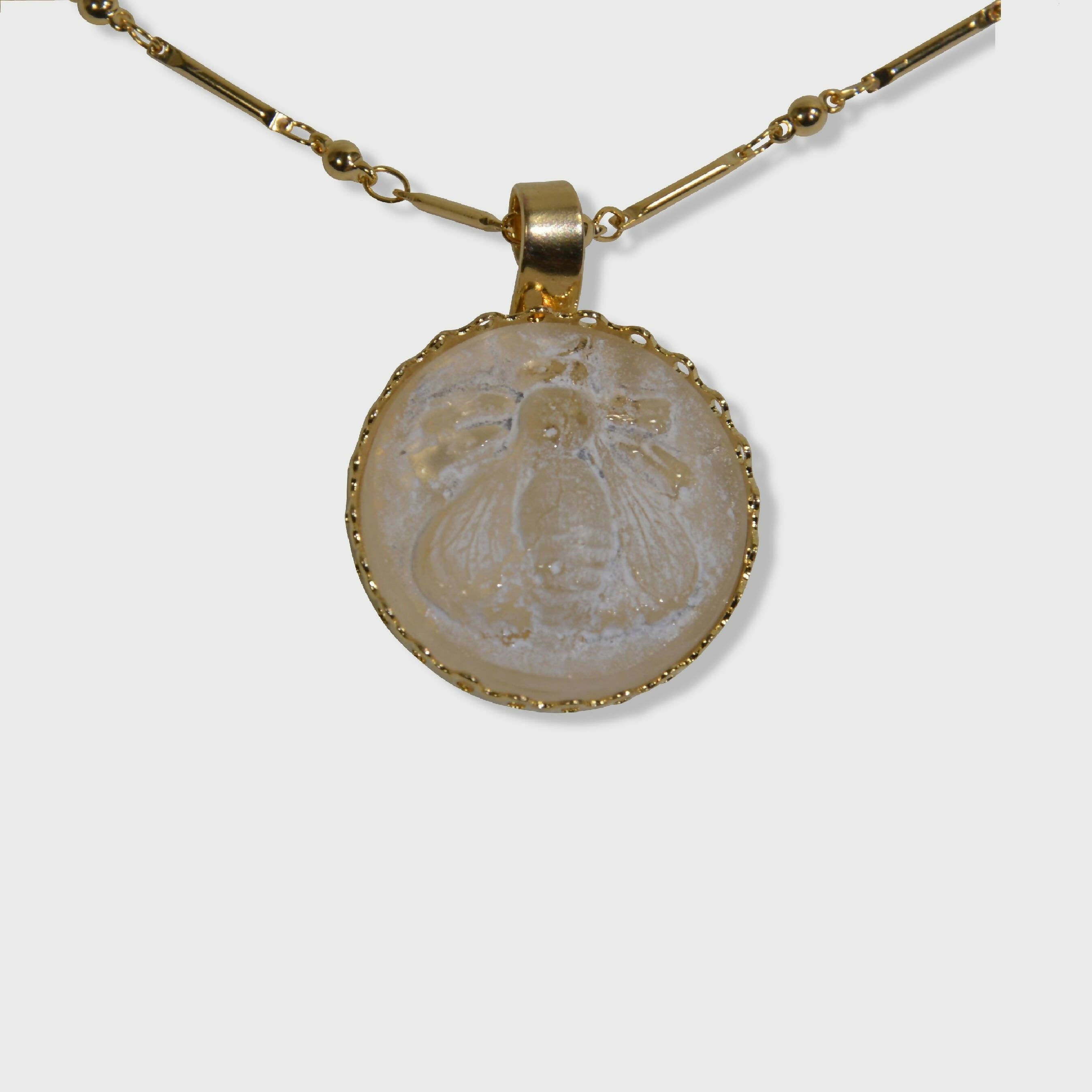 Pendentif moyen Abeille Blanche | EMPREINTES Paris