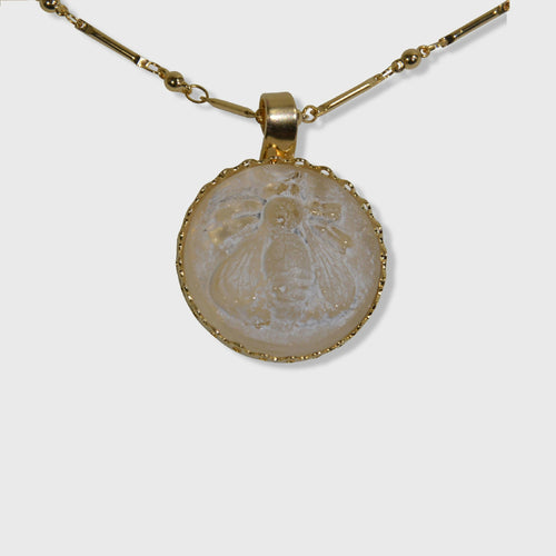 Pendentif moyen Abeille Blanche | EMPREINTES Paris - EMPREINTES Paris