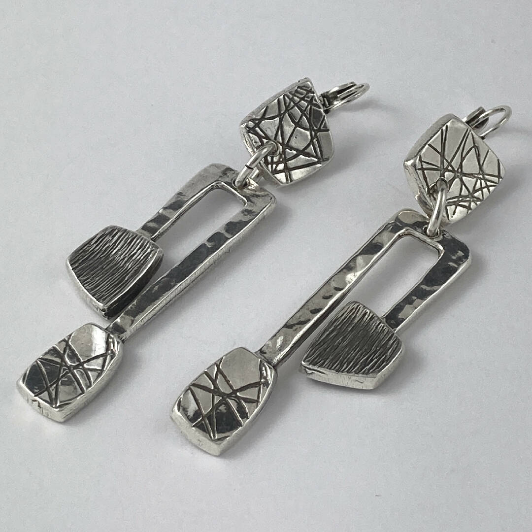 Boucles d’oreilles en étain Argenté 12 | EMPREINTES Paris