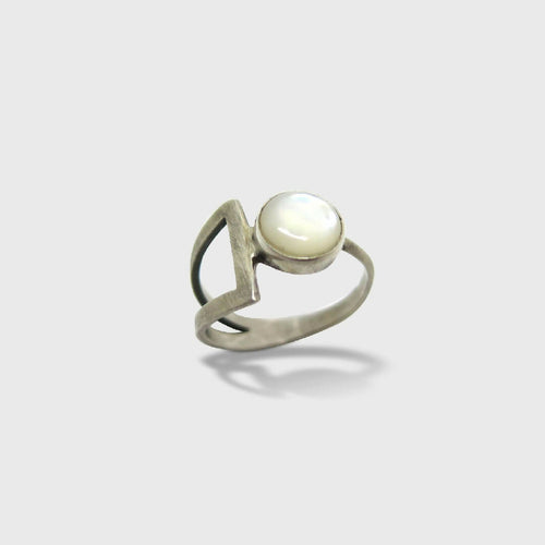 Bague Géomètrique Nacre blanche | EMPREINTES Paris - EMPREINTES Paris