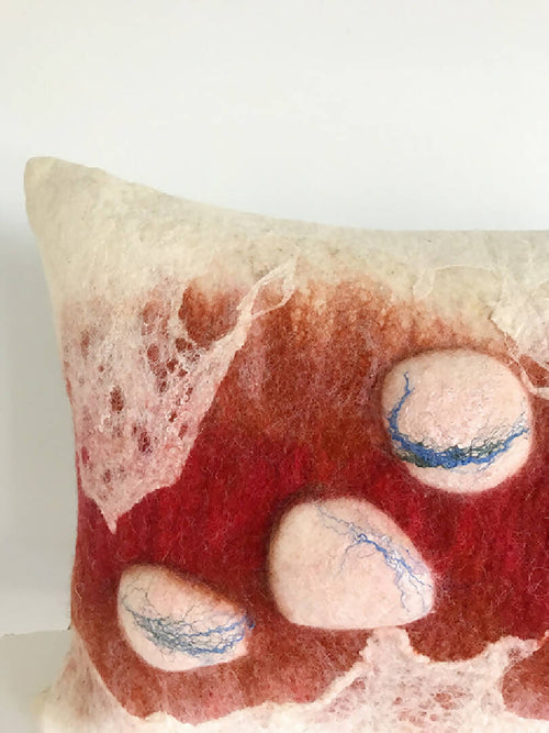 Coussin collection Ecumes rouge | EMPREINTES Paris - EMPREINTES Paris