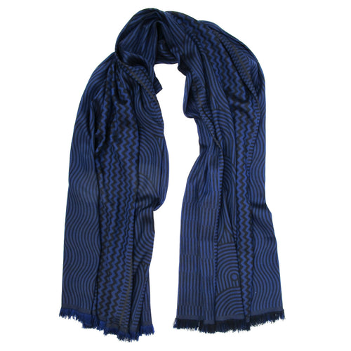 Écharpe maxi Laine Soie Encre Noir CINÉTIQUE | EMPREINTES Paris - EMPREINTES Paris