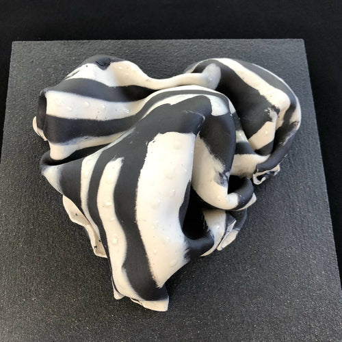 Bas relief tableau collection cœur porcelaine graphique 4 | EMPREINTES Paris - EMPREINTES Paris