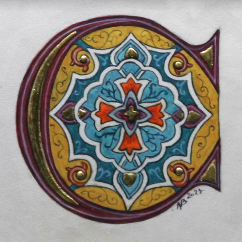 Enluminure lettrine C | EMPREINTES Paris - EMPREINTES Paris