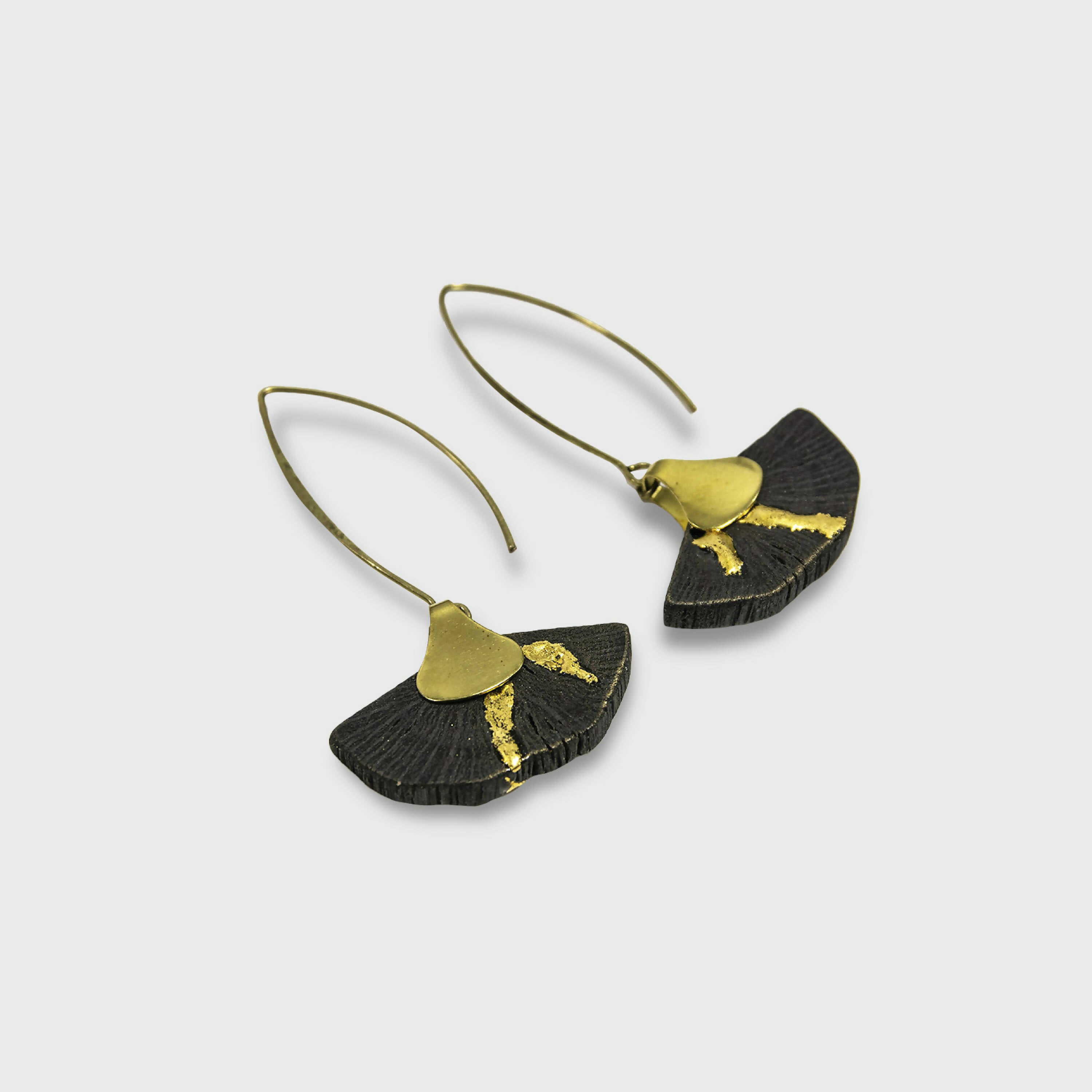 Boucles d’oreilles HIME-SASHI-DAI-KINTSUGI-GINKO 3 | EMPREINTES Paris