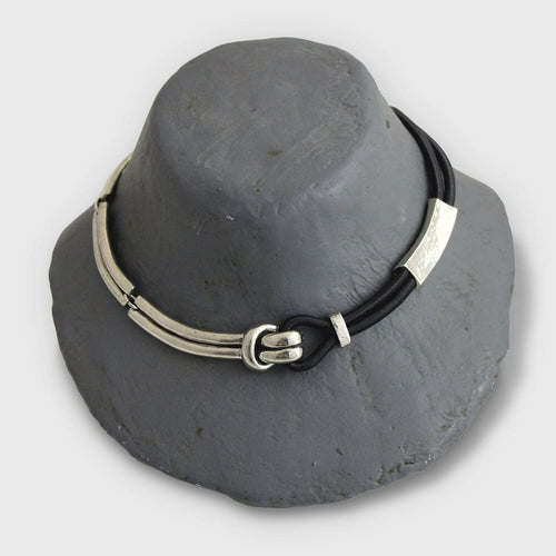 Collier réglable en étain argenté 7 | EMPREINTES Paris - EMPREINTES Paris