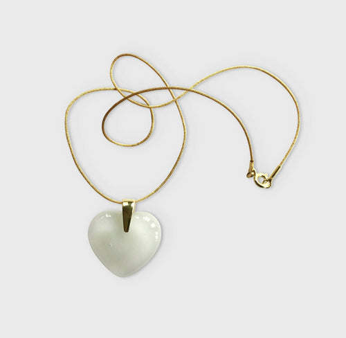 Pendentif COEUR blanc chaud | EMPREINTES Paris - EMPREINTES Paris